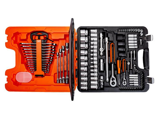 Bahco S108 1/4in & 1/2in Drive Socket & Combination Spanner Set, 108 Piece BAHS108