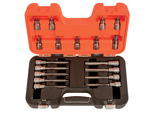 Bahco Torx Star 1/2in Drive Socket Set 18 Piece Long And Short S18TORX