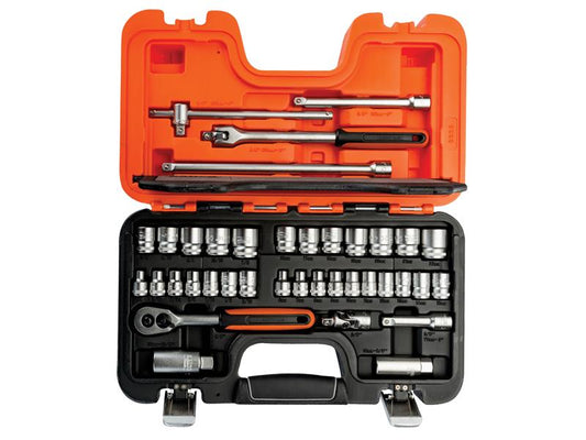 Bahco Metric And Imperial 3/8in Drive Socket Set 38 Piece Single Hex S380