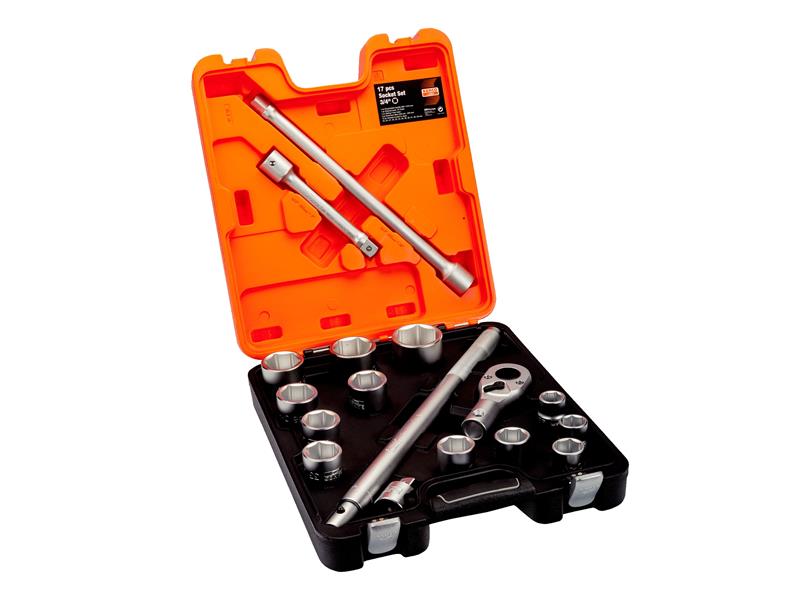 Bahco SLX17 3/4in Drive Socket Set, 17 Piece BAHSLX17