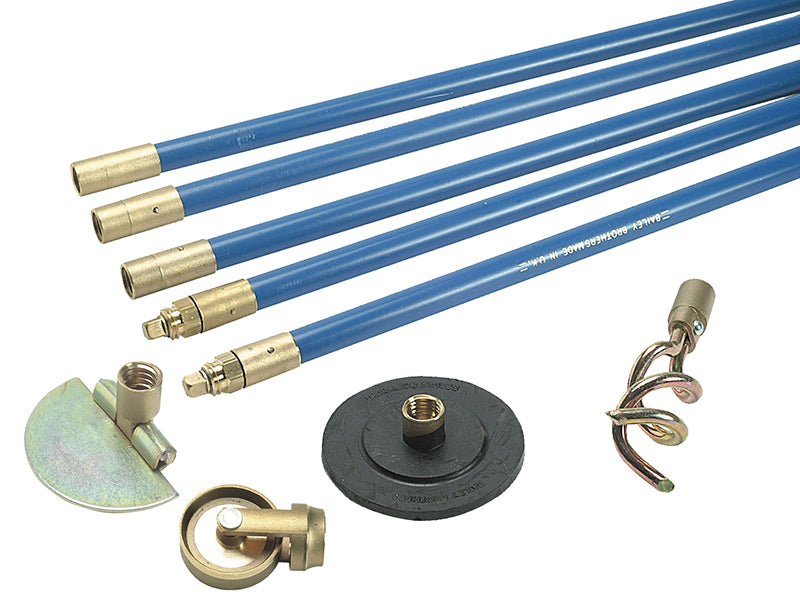 Bailey 1324 Lockfast 3/4in Drain Rod Set 4 Tools BAI1324