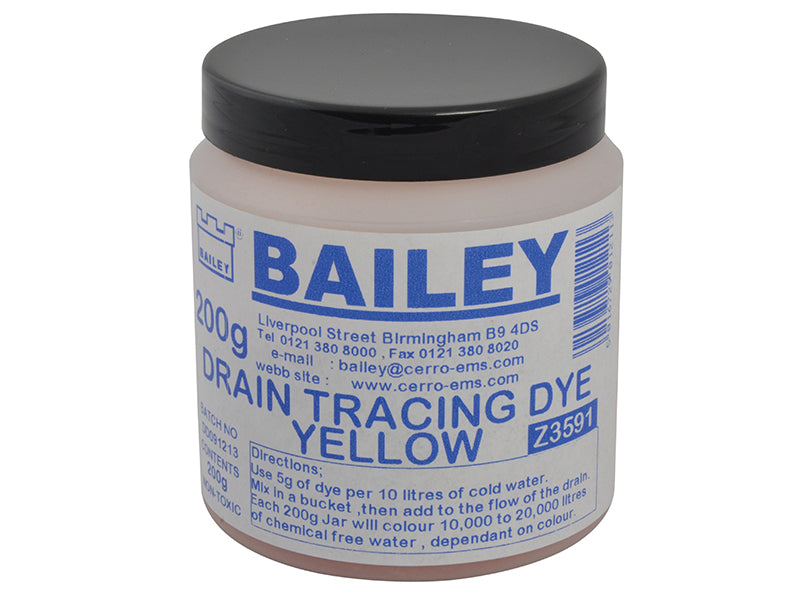 Bailey 3591 Drain Tracing Dye - Yellow BAI3591