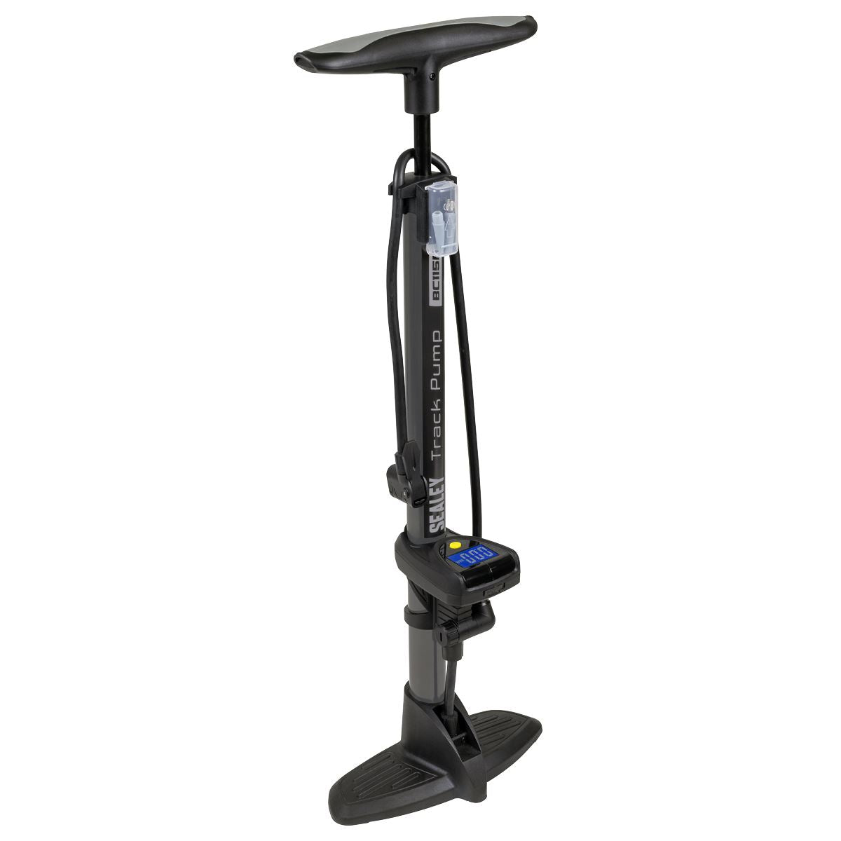 Sealey Track Air Pump with Digital Gauge Wide Base 120psi and 0-8bar BC115D