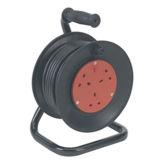 Sealey Cable Reel 15m 4 x 230V Thermal Trip BCR153T