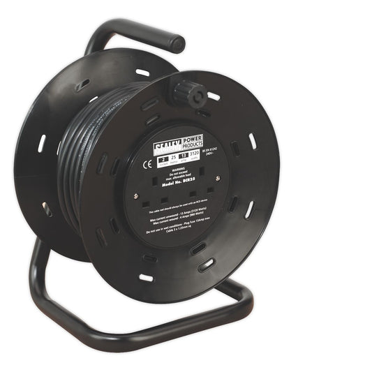 Sealey Cable Reel 25m 4 x 230V 1.25mm� Thermal Trip BCR25