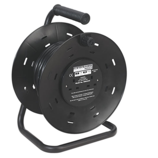 Sealey Cable Reel 25m 4 x 230V 2.5mm� Thermal Trip BCR2525