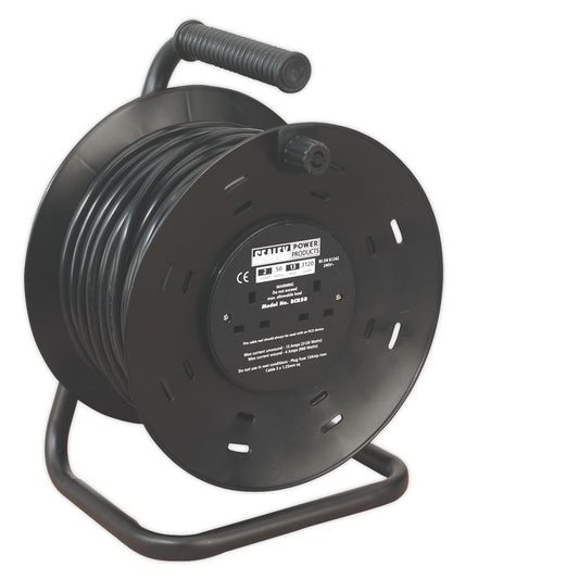 Sealey Cable Reel 50m 4 x 230V 1.25mm� Thermal Trip BCR50