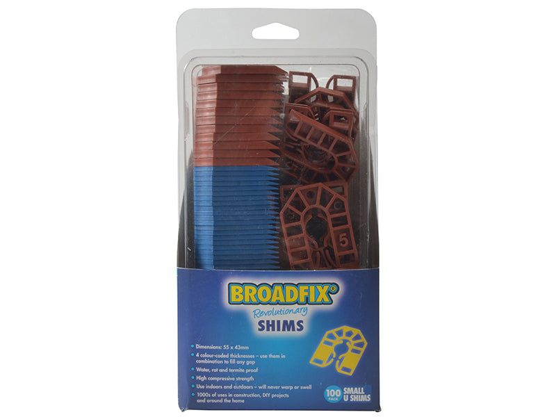 Broadfix Small U-Shim Mixed Clam (Pack 100) BFXUSMAC100
