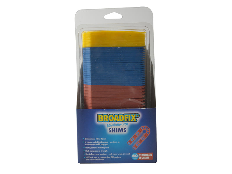 Broadfix Standard U-Shim Mixed Clam (Pack 60) BFXUSTAC60