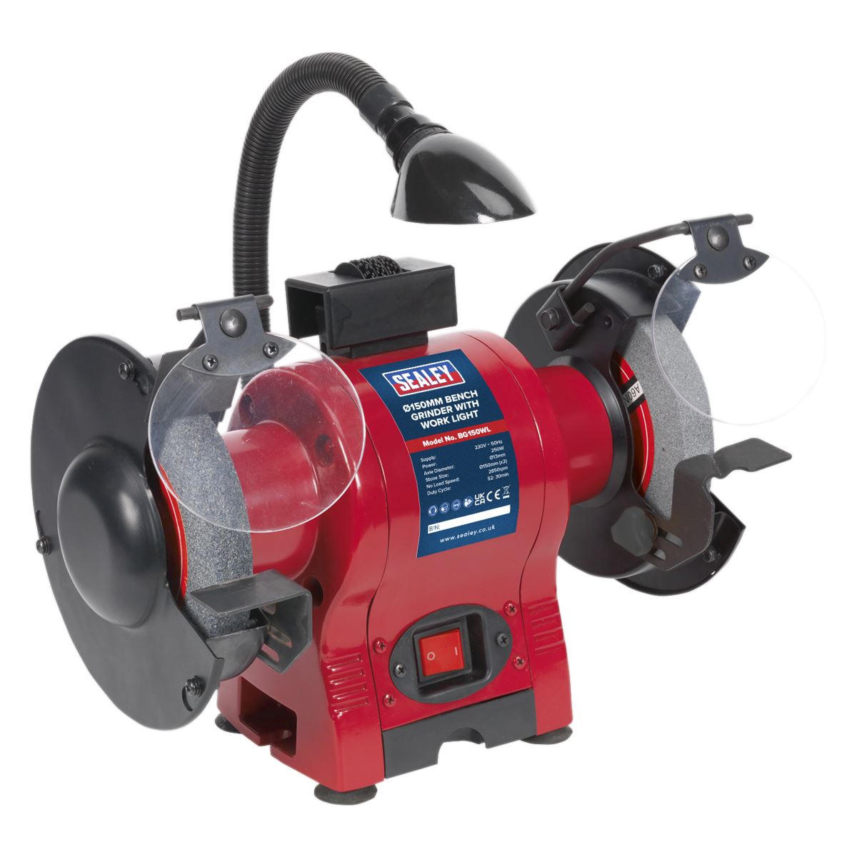 Sealey Bench Grinder �150mm with Worklight 250W/230V BG150WL
