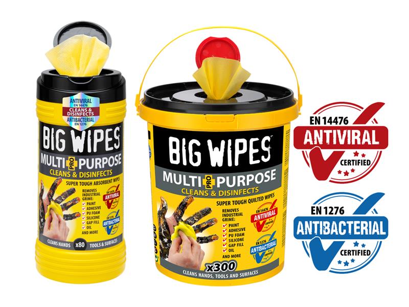 Big Wipes Multi-Purpose Pro+ Antiviral Wipes (Bucket 300) BGW2417