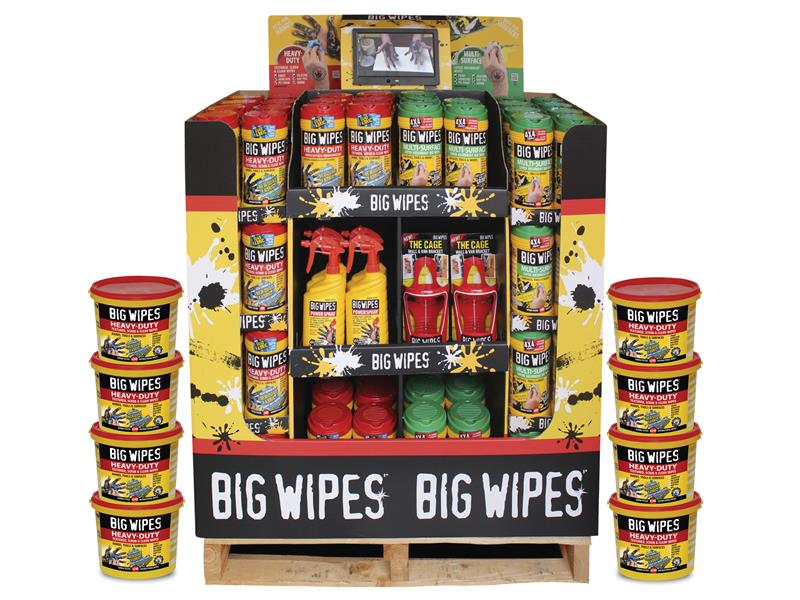 Big Wipes Half Pallet Video Display BGWHPDV2019