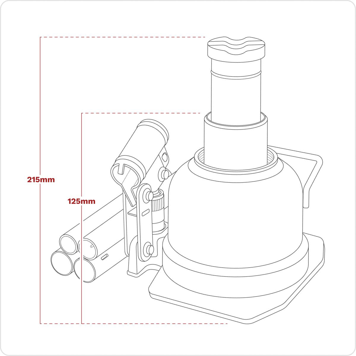 Sealey Bottle Jack 10 Tonne Low Profile Telescopic BJ10LE