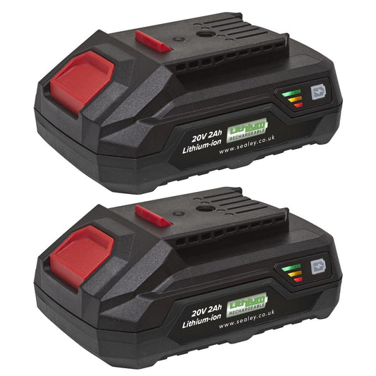 Sealey Power Tool Battery Pack 20V 2Ah Kit for SV20 Series Lithium-ion BK02