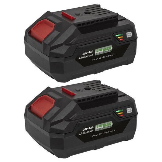 Sealey Power Tool Battery Pack 20V 4Ah Kit for SV20 Series Lithium-ion BK04
