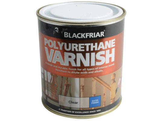 Blackfriar Polyurethane Varnish P100 Clear Satin 500ml BKFPCSV500