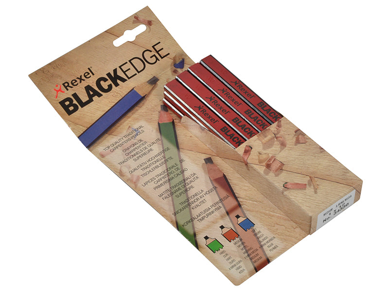 Blackedge Carpenter's Pencils - Red / Medium (Card 12) BLAR