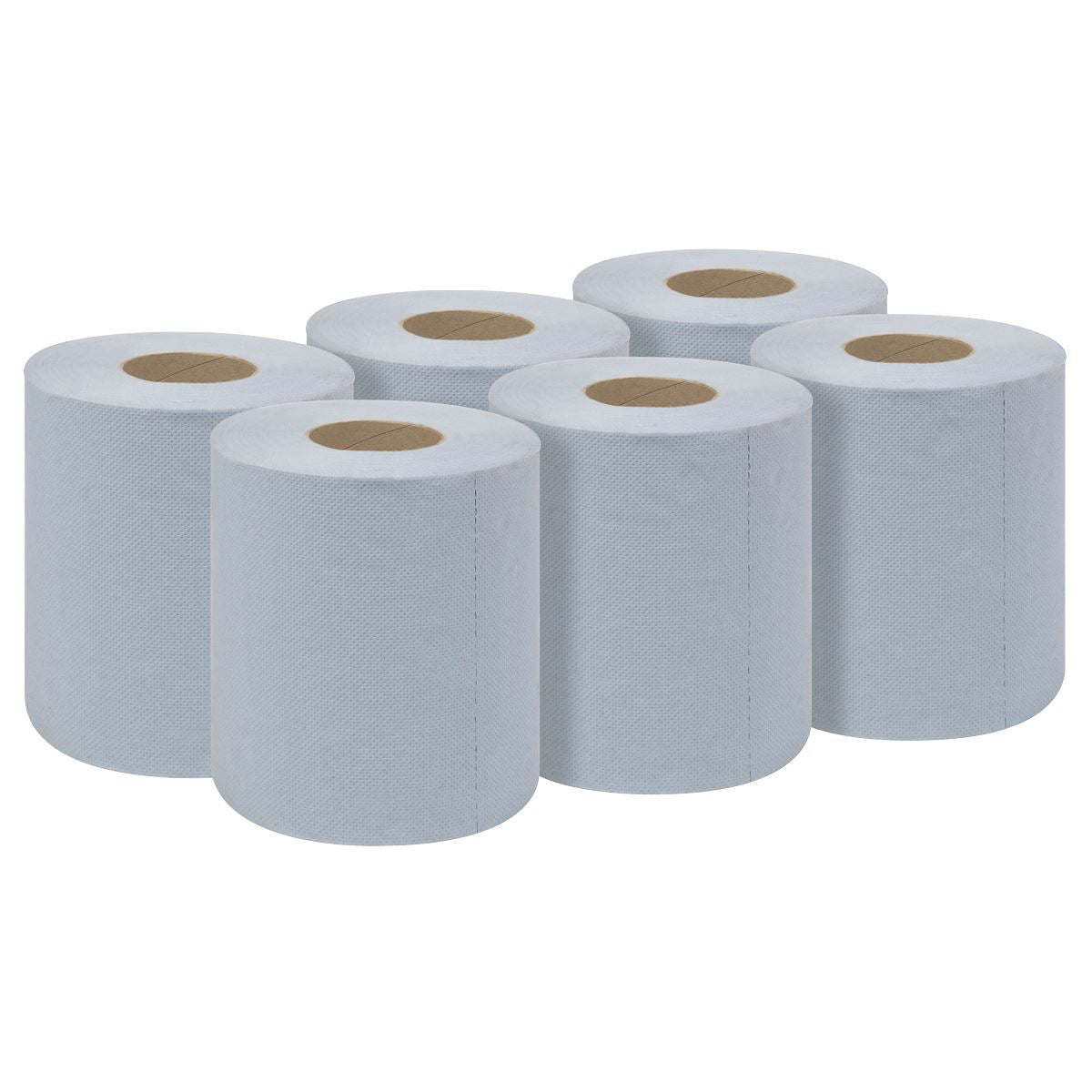 Sealey Blue Embossed 2-Ply Paper Roll 60m Pack of 6 Absorbent Wipes BLU60