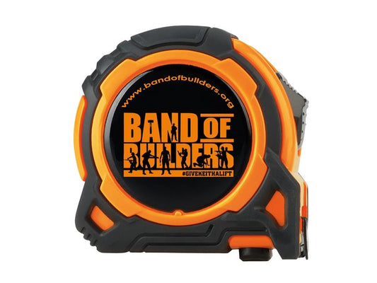 Band Of Builders Tape Measure 5m 16ft Width 25mm ABS plastic Rubber BOB5MTAPE