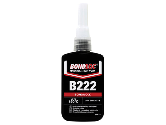Bondloc B222 Screwlock Low Strength Threadlocker 50ml BONB22250