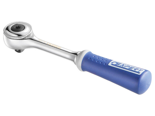 Expert 1/4in Drive Round Head Ratchet 72 Tooth 5° Increment BRIE030601B