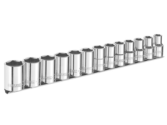 Expert 3/8in Drive Imperial Socket Set 13 Piece Chrome Single Hex BRIE031803B