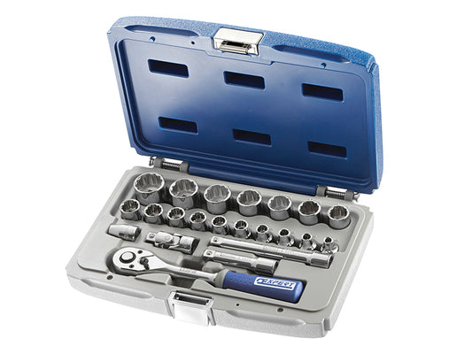 Expert 3/8in Drive Bi Hex Socket & Accessory Set 22 Piece Metric BRIE031805B