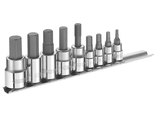 Expert 1/4 And 3/8in Drive Metric Hex Bit Socket Set 9 Piece BRIE034802B