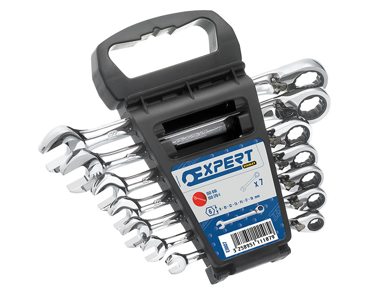 Expert Ratchet Combination Spanner Set, 7 Piece BRIE111107B