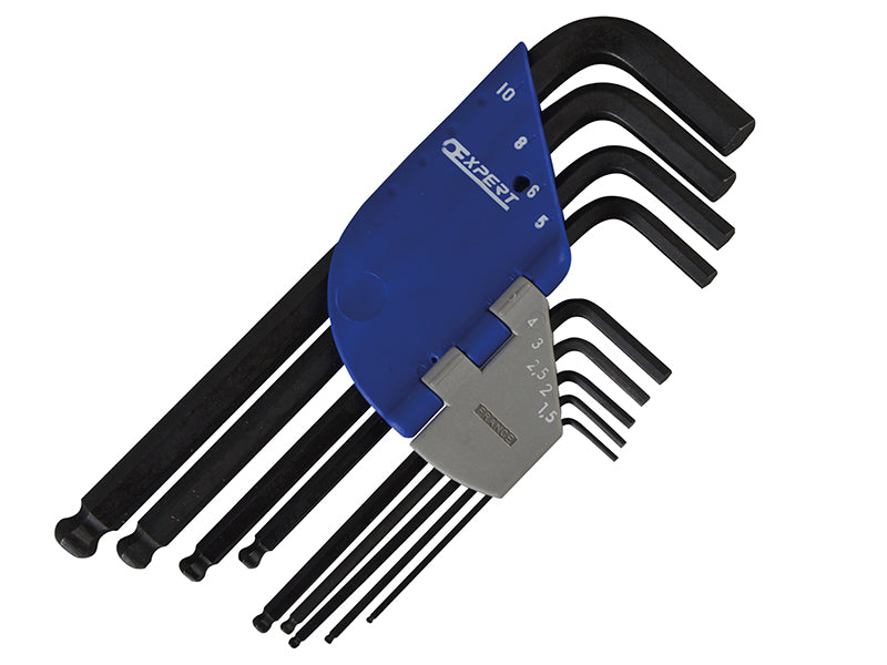 Expert Metric Ball End Hexagon Key Long Arm Set, 9 Piece BRIE113976B