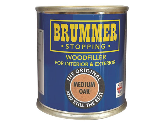 Brummer Wood Filler Medium Oak 250g For Furniture Doors Floors etc BRUBM30405