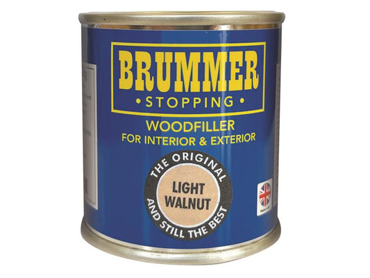Brummer Wood Filler Light Walnut 250g For Furniture Doors Floors etc BRUBM30410