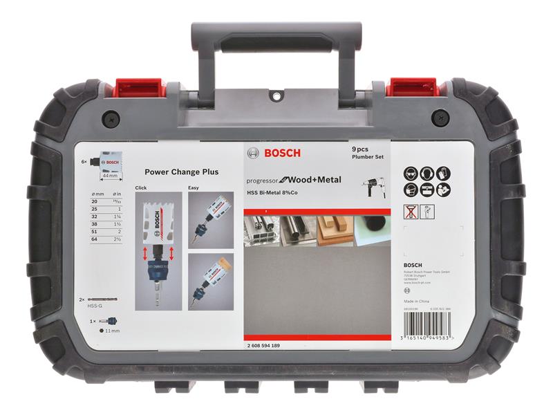 Bosch Progressor Holesaw for Wood & Metal Set, 9 Piece BSH594189