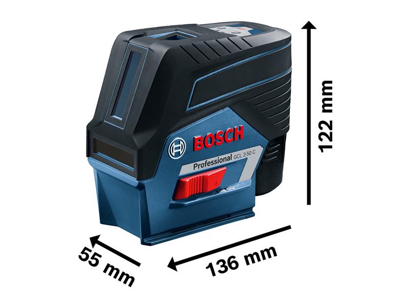 Bosch Professional Combi Laser + Mount 4 x AA 1.5V LR6 Batteries BSH601066G00