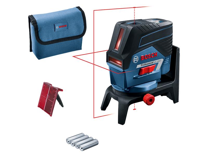 Bosch Professional Combi Laser + Mount 4 x AA 1.5V LR6 Batteries BSH601066G00