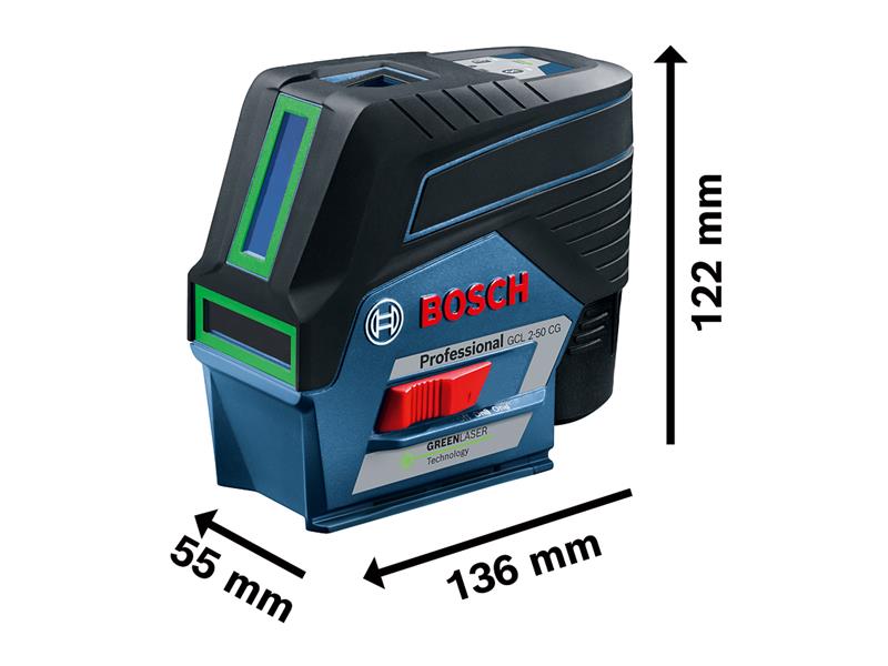 Bosch Professional Combi Laser + Mount 1 x 12V 2.0Ah Li-ion Batt BSH601066H70