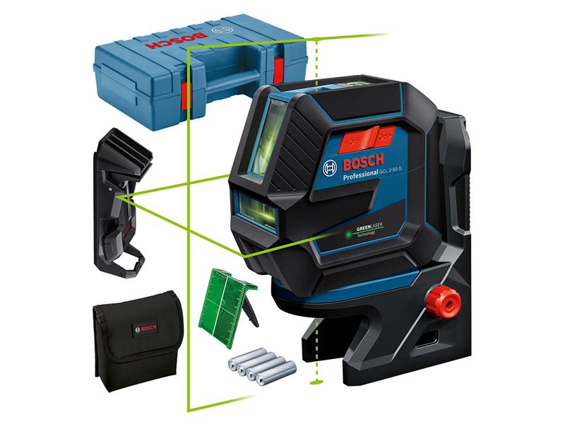 Bosch Professional Combi Laser + Mount & Clamp 4 x AA 1.5V Batts BSH601066M02