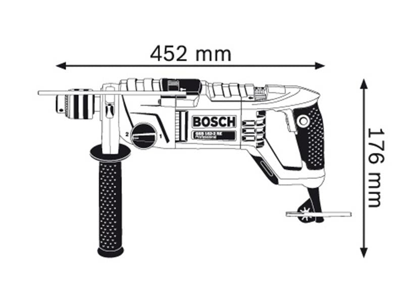 Bosch Professional Impact Drill 1500W 240V Keyless Chuck 16mm BSH60118B070