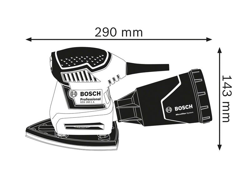 Bosch 240V Multi Professional Orbital Sander Kit 180W Boxed BSH6012A2370