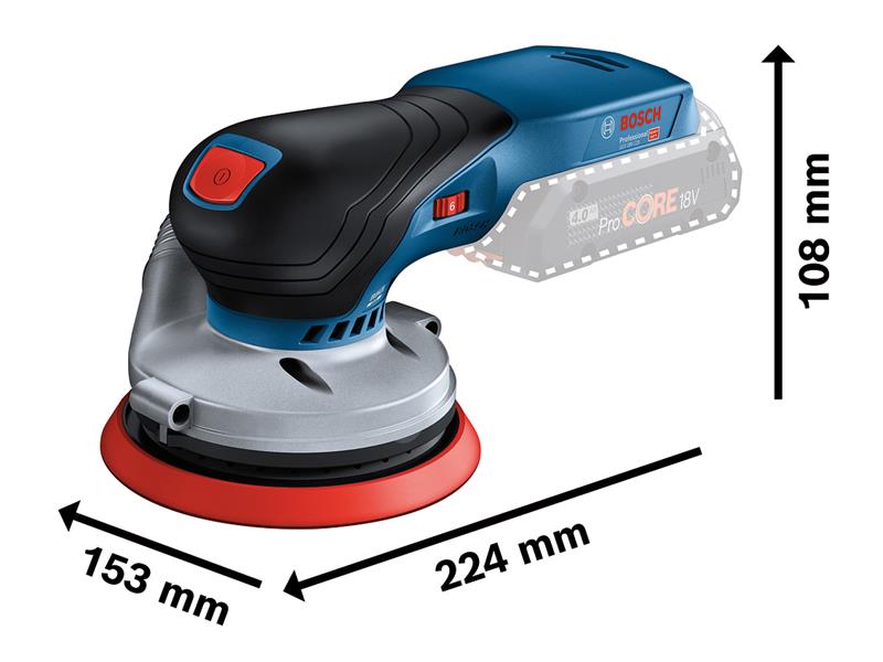 Bosch 18V Professional Compact Random Orbital Sander Bare Unit BSH601372201