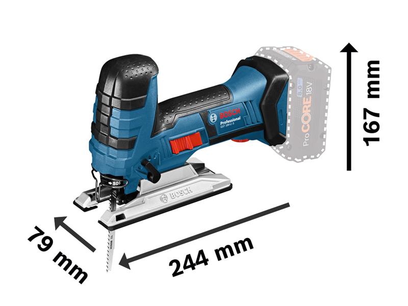 Bosch 18V Professional Barrel Grip Jigsaw Bare Unit L-BOXX BSH6015A5101