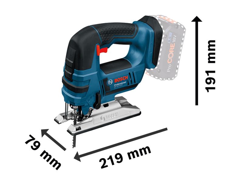 Bosch Professional Jigsaw 18V 2 x 4.0Ah Li-ion Stroke 23mm GST 18V-LI B