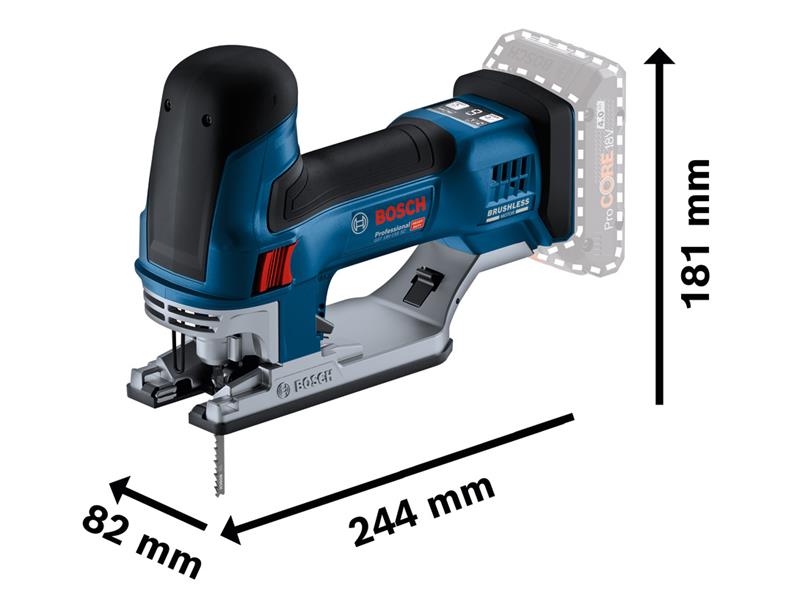 Bosch Professional Jigsaw 18V Bare Unit Stroke 26mm Barrel Grip BSH6015B0001
