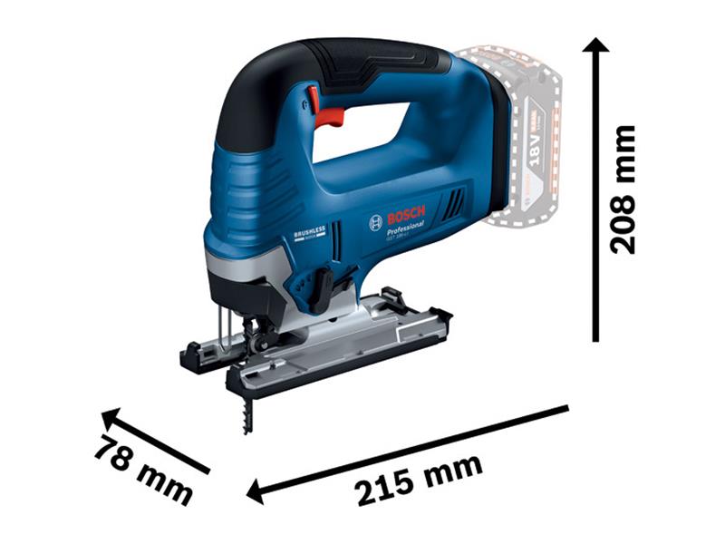 Bosch Professional Jigsaw 18V Bare Unit Stroke 26mm Cut Depth125mm BSH6015B3001