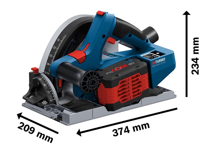 Bosch 18V Professional BITURBO Plunge Saw Bare Unit GKT 18V-52 GC BSH6016B4000