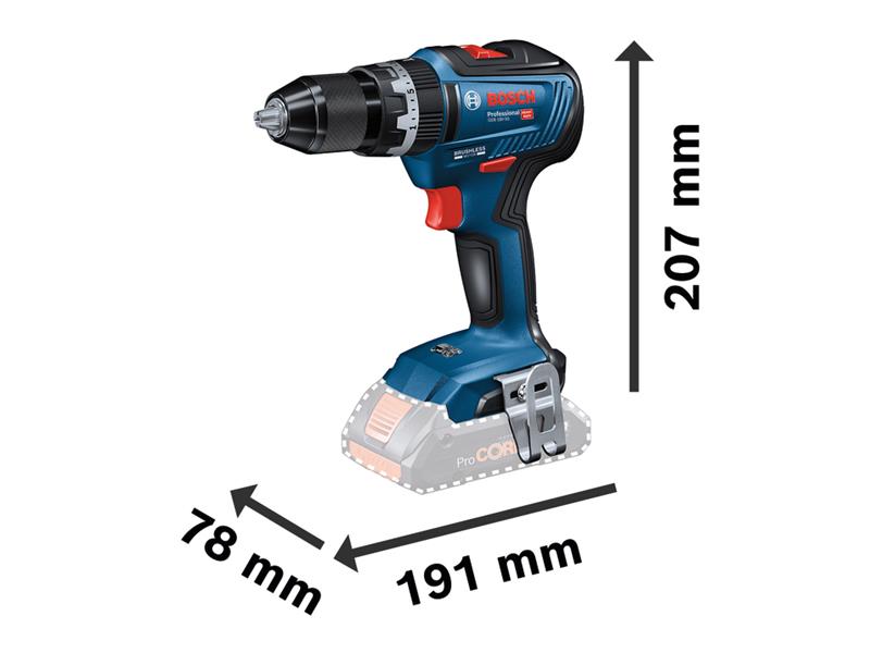 Bosch Professional Combi Drill 18V Bare Unit Keyless Chuck BSH6019H5302