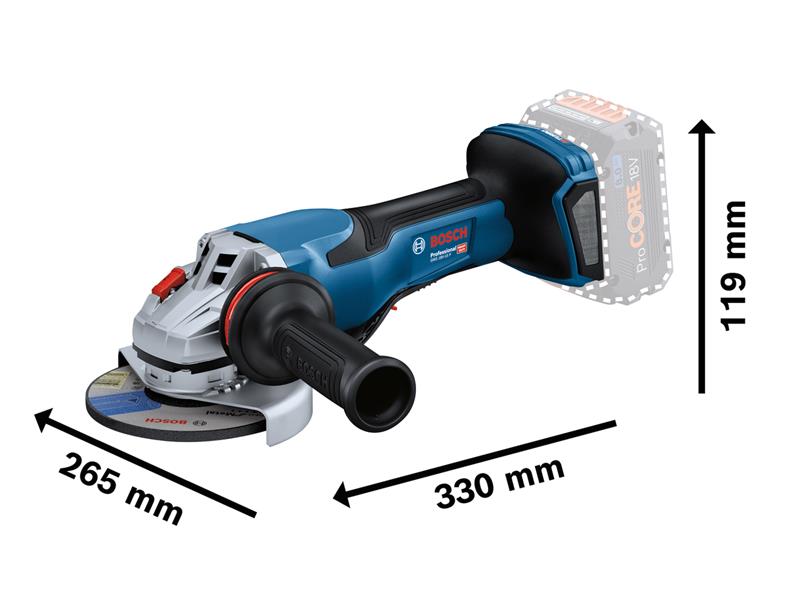 Bosch GWS 18V-15 P Professional BITURBO Angle Grinder 125mm 18V Bare Unit BSH6019H6A00