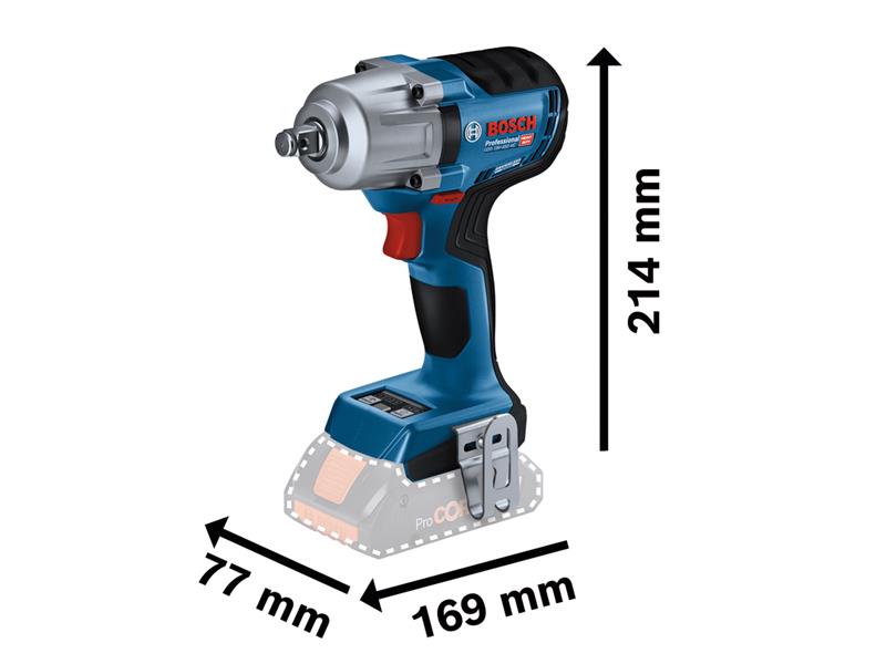 Bosch Professional 1/2" Impact Wrench 18V Bare Unit Torque 800Nm GDS 18V-450 HC