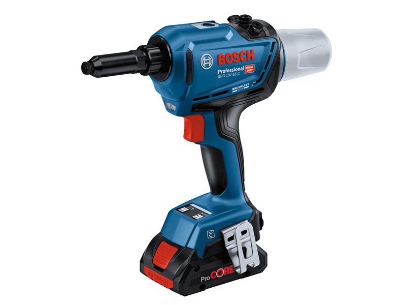 Bosch Rivet Gun 18V 2 x 2.0Ah Li-ion Batteries Rivet Dia 3-6.4mm GRG 18V-16 C