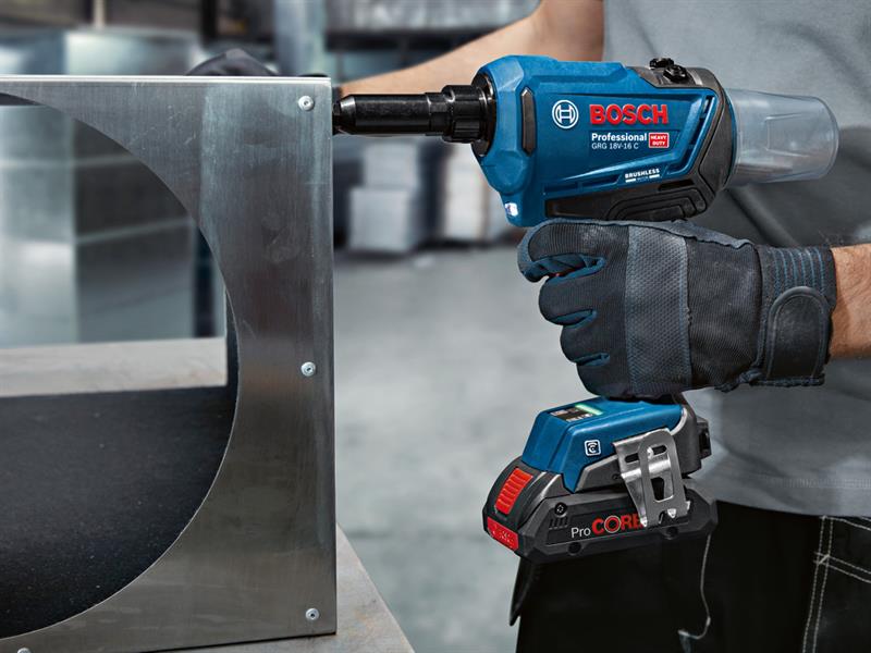 Bosch Rivet Gun 18V 2 x 2.0Ah Li-ion Batteries Rivet Dia 3-6.4mm GRG 18V-16 C